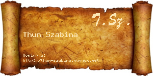 Thun Szabina névjegykártya