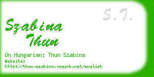szabina thun business card